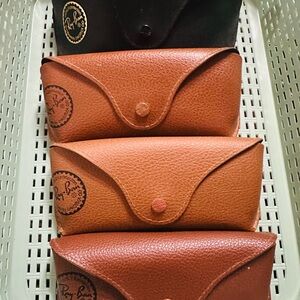 Ray-Ban Brown and Black Leather Cases